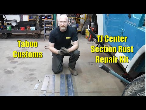 Jeep TJ Wrangler Frame Center Section Rust Repair Kit Installation