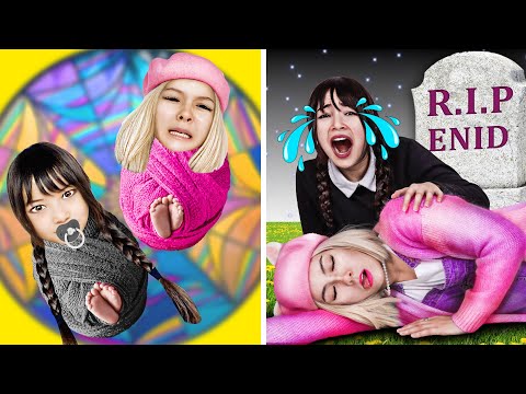 CRAZY & FUNNY BIRTH TO DEATH OF WEDNESDAY BEST FRIEND ENID ADDAMS IN REAL LIFE BY CRAFTY HACKS PLUS
