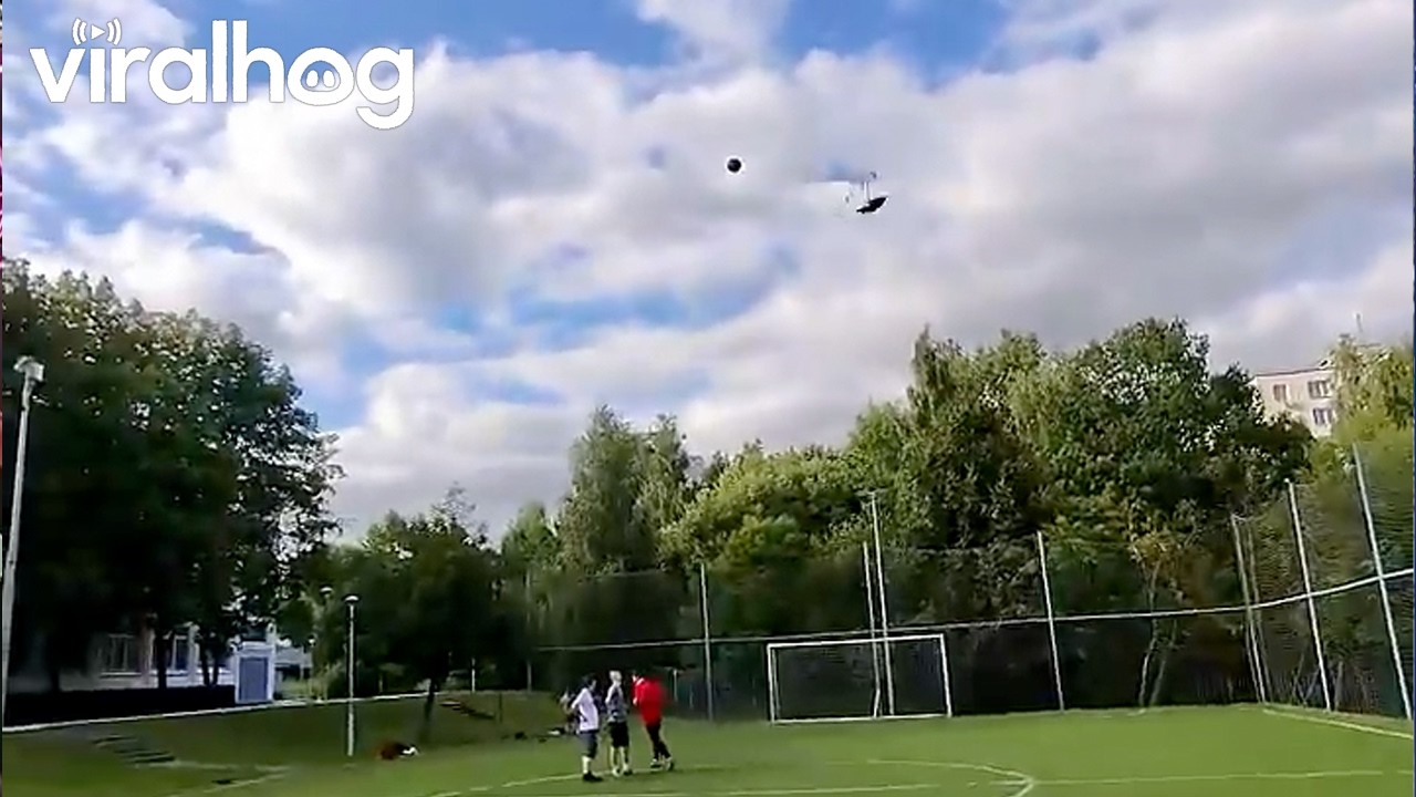 Accidently Hit a Bird With the Ball During Soccer Practice || ViralHog