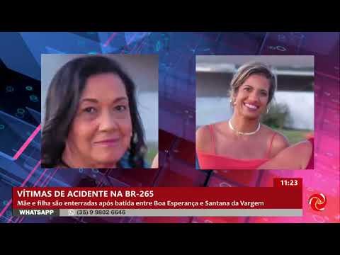 Mãe e filha são enterradas após acidente perto de Boa Esperança