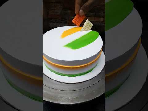 Special indian flag cake #tiranga #cake #trendingreels #easyrecipe #cakedesign
