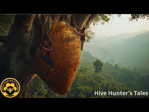 Discover the brave honey hunter who climbed a 200 meter high tree to harvest wild honey