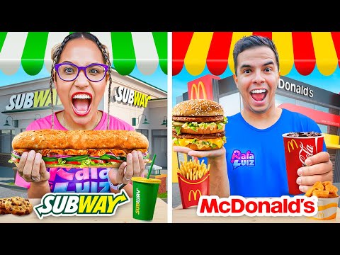 QUEM FIZER O MELHOR FAST FOOD PROFISSIONAL NA MANSÃO VENCE! (MC DONALD'S VS SUBWAY)