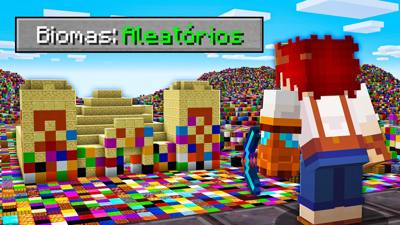 ESSE MUNDO DE MINECRAFT É FEITO DE BLOCOS ALEATÓRIOS