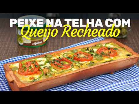 PEIXE NA TELHA COM QUEIJO RECHEADO BOM DA FAZENDA - RECEITA FÁCIL