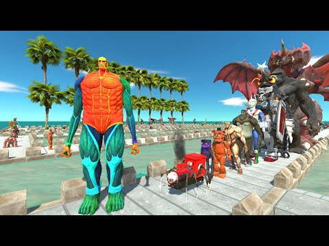 Colossal Titan Colourful vs King Kong COCONUT DEATH RUN - Animal Revolt Battle Simulator