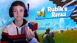 Solving a RUBIK'S CUBE in Fortnite with *2 PEOPLE* LEFT! | #RubiksRoyale