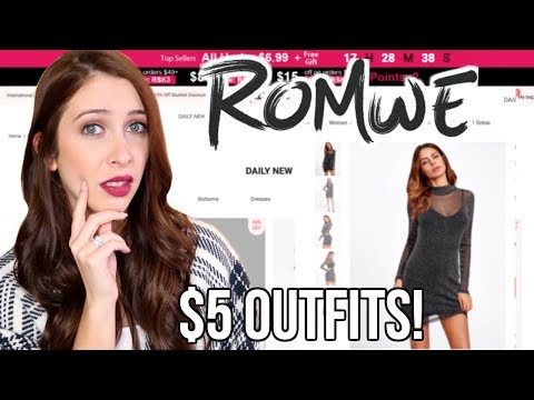 Wearing $5 Romwe Outfits for a Week! Video