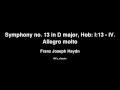 Franz Joseph Haydn - Symphony no. 13 in D major, Hob: I:13 - IV. Allegro molto