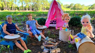 Father's Day 2022 ! Elsa & Anna toddlers - backyard camping - tents
