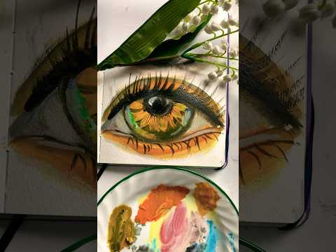 Sunflower Painting | Floral Eye Painting | #floraldesign | #gouachepainting | Jasvir Kambo