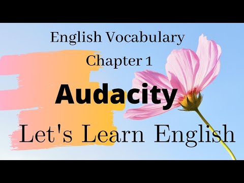 English Vocabulary | Chapter One | Audacity (Noun) | Let's Learn English