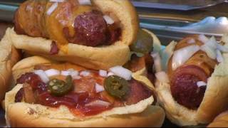 Bacon Cheeseburgers Doggy Style by the BBQ Pit Boys