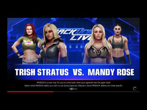 WWE 2K19 Trish Stratus VS Mandy Rose 1 VS 1 Match