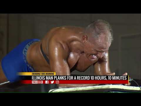 Man planks for 10 hours