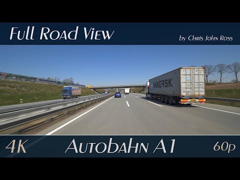 Autobahn (A1), Germany: Bockel - Elsdorf - Rastplatz Hatzte - 4K UHD (2160p/60p)
