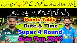 Asia Cup 2023: Pakistan vs  India Super 4 Match Schedule & Exciting Rain Updates | Points Table
