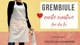 Grembiule da cucina con pettorina - Cucito creativo passo per passo