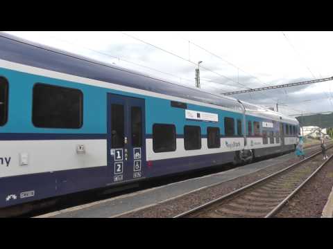 ČD 844.024 - Příjezd vlaku Os 7009 - Klášterec nad Ohří, 24.5.2014