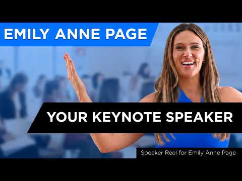 Emily Anne Page speaking to an audience