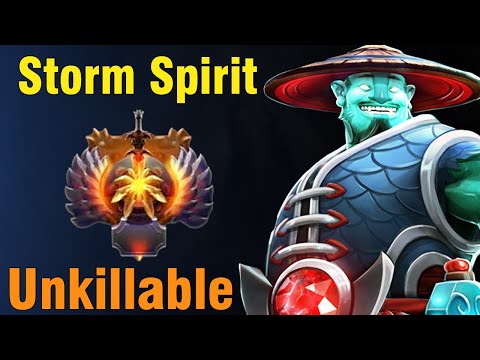 Immortal Storm Spirit! 24 Kills, 0 Deaths in Mid Lane!