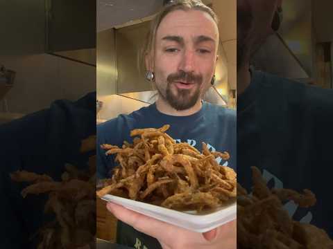 Crispy onion strings #shorts
