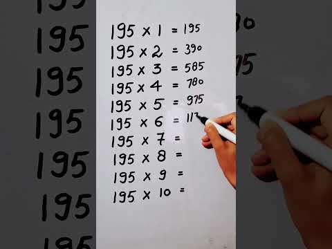 write the Table of 195 in 21 second only..#hack #maths #mathshack ‎@study_care0 