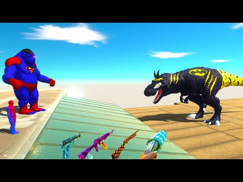 FPS AVATAR & SUPERMAN GORO DEATH FALL - Animal Revolt Battle Simulator
