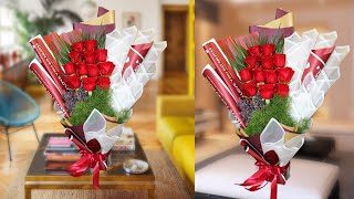 Flower bouquet for valentine's day, New design flower bouquet wrapping