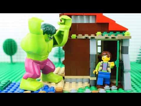 LEGO Hulk Smash Brick Building STOP MOTION | Hulk LEGO House Building 2 | LEGO Hulk | By LEGO Worlds Video