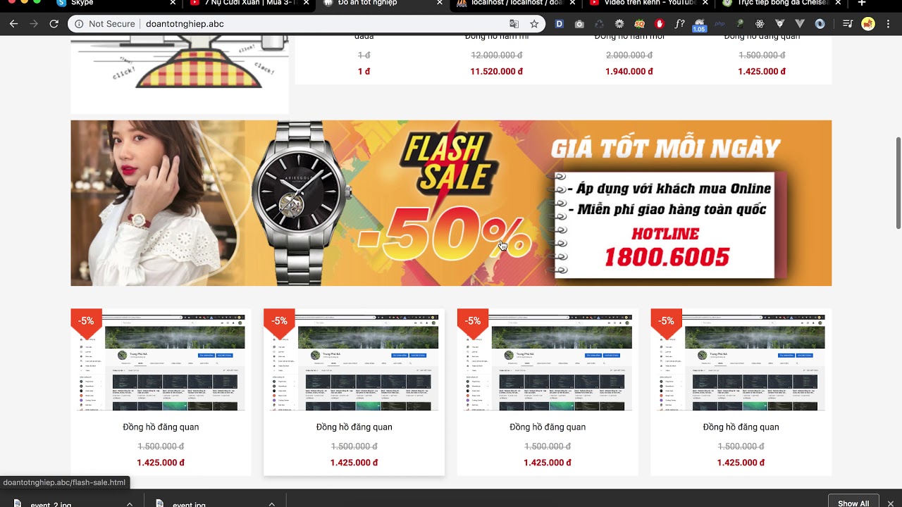 [Seri] - Website đồng hồ - Hiển thị các event ra trang chủ - P5