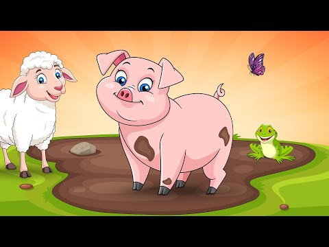 ZVUKOVI ŽIVOTINJA - Pesmica o prasetu, ovci i žabi | Pesme za decu | Dečija Zona