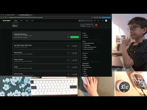 HackerRank | Python | HHKB Type-S | 40 min real time | no talking | EP-1