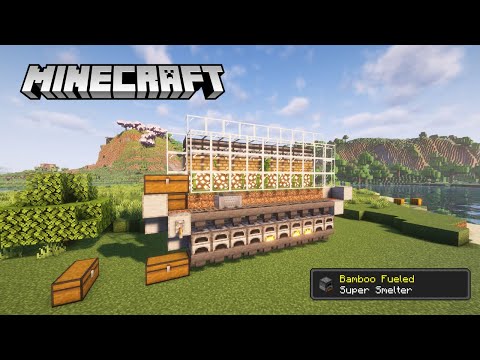 🔥 Minecraft 1.21 Early Game Automatic Bamboo Super Smelter Tutorial! 🔥