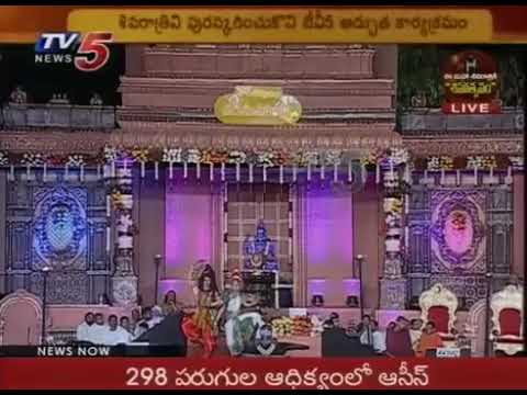 NADASRI in TV 5 in lord shiva gesture for SHIVOTSAVAM at Hyderabad. Video