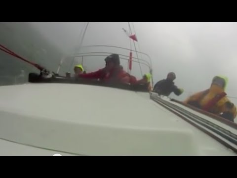 Wild Squall Storm Sailing Yacht Race, Sleet, Hail, Snow, Thunder!