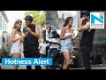 Hotness Personified Disha Patani Spotted In White Strapless Top And Ripped Shorts