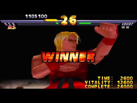 Street Fighter EX2 Plus - Ken Playthrough (PS1)