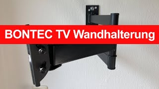 BONTEC TV Wandhalterung | Schwenkbare und Neigbare TV Halterung für 26-55 Zoll | Unboxing & Montage