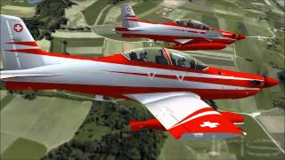 PC-21 Beta over Switzerland Pro X for Microsoft Flight Simulator X