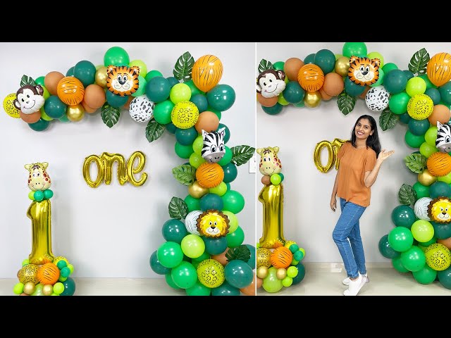Vídeo relacionado con Kit de Arco de Globos Verdes, Arco de Globos de Safari de la Selva, Globos Animales de la Selva, Decoraciones Fiesta Safari Animales, Globos de Fiesta Temáticos de Bosque