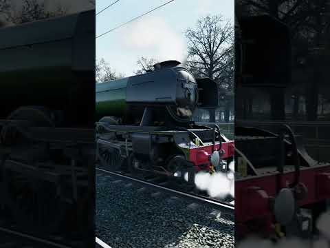 Flying Scotsman Dampflok Anfahrt und Sound in Train Sim World 4 #train #trainspotting #shorts
