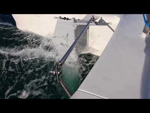 Ian Aitken Proa JACKNIFE in a good breeze off New Plymouth.