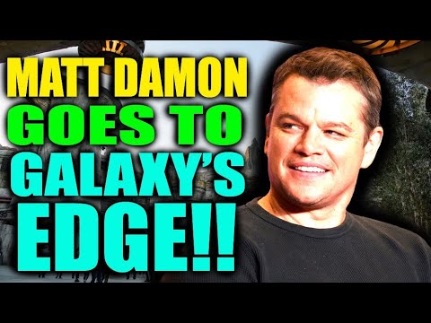 MATT DAMON GOES TO STAR WARS GALAXY’S EDGE!! Video