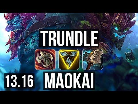 TRUNDLE vs MAOKAI (TOP) | 1000+ games, 1.3M mastery, 5/2/6 | EUW Master | 13.16