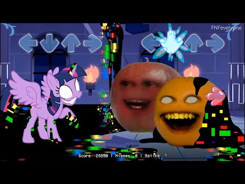 FNF Pibby Annoying Orange & Apple против Twilight Sparkle поёт Dusk Till Dawn — Friday Night Funkin'