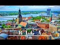 Riga Latvia 4K 🇱🇻 Largest City In The Baltic States- Cinematic Drone Footage
