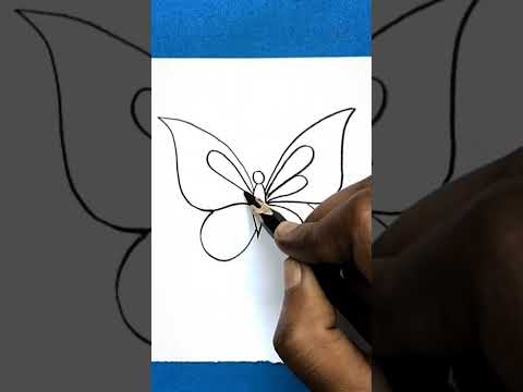 Butterfly drawing / How to draw a butterfly #shortvideo #shorts #art