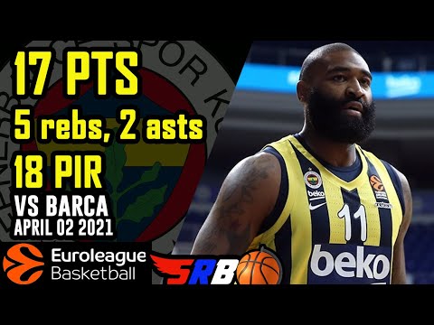 KYLE O`QUINN 17 points 5 rebs 2 asts 2 st | Fenerbahce - Barcelona | Full Highlights | 02.04.2021