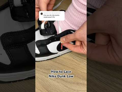 How to Lace Nike Dunk Low 😳🫡 #sneakers #nike #shoelaces #howtolace